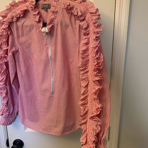 Stripe & Ruffle Pull-Over - Picture 3 of 10